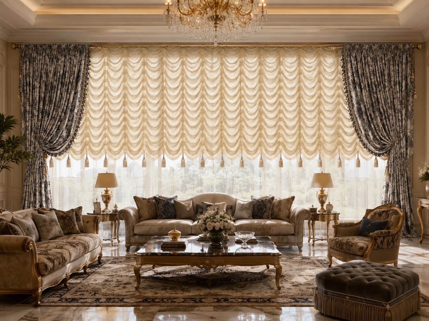 Drape İp Perde Gri